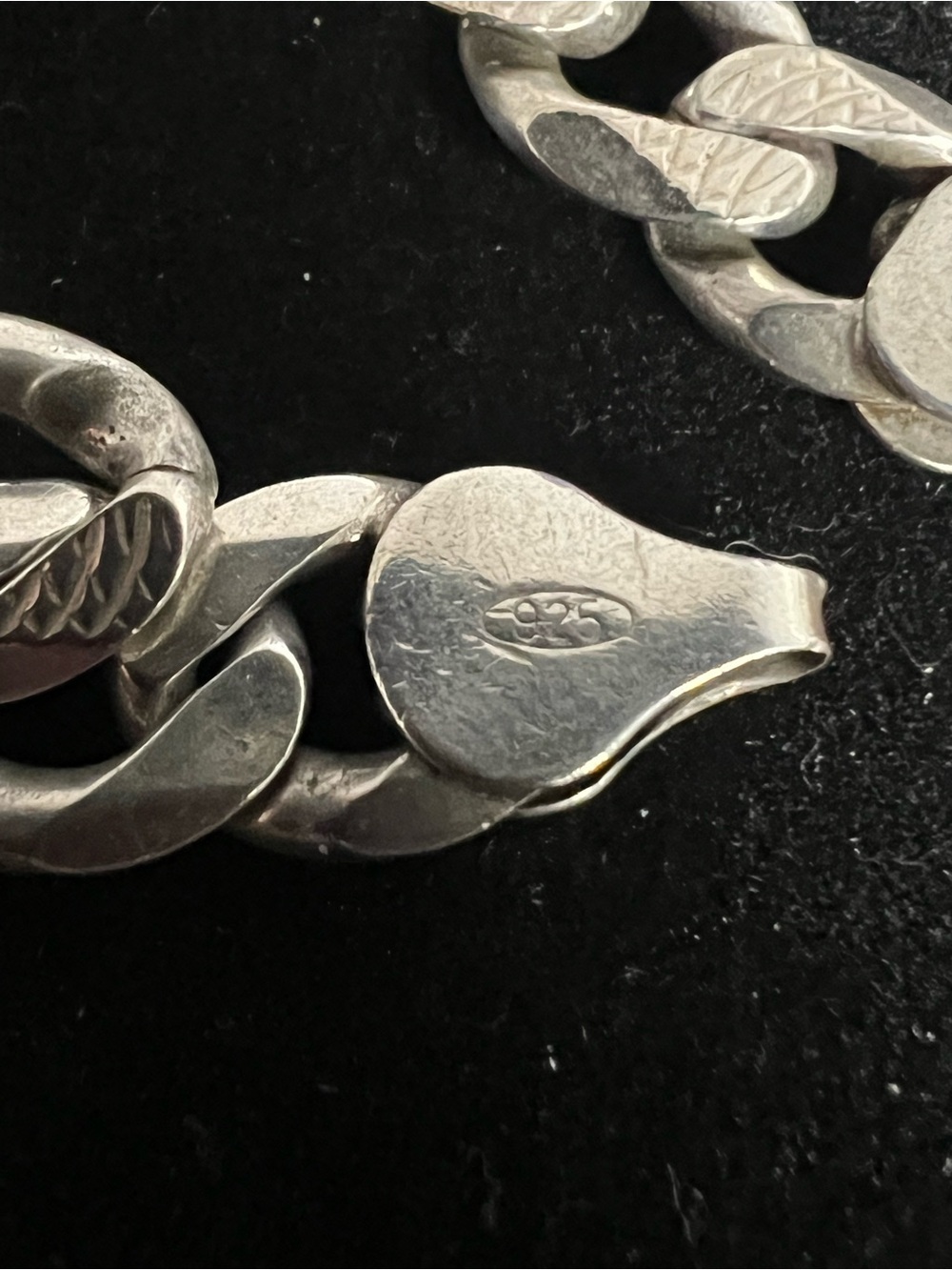 925 STERLING SILVER FIGARO CHAIN.  HEAVY THICK CHUNKY - Picture 4 of 7